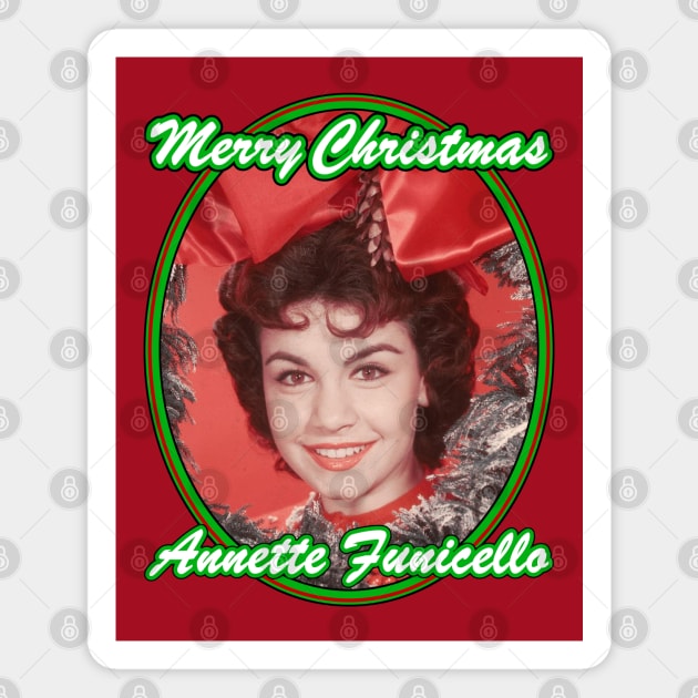 Annette Funicello: Merry Christmas Magnet by Noir-N-More